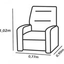 Ver imagem 3 de Poltrona Do Papai Reclinável Classic - Bege Corino
