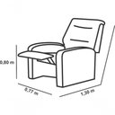 Ver imagem 2 de Poltrona Do Papai Reclinável Classic - Bege Corino