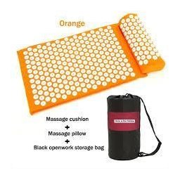 Tapete Terapêutico com Travesseiro de Relaxamento Acupress Brasil - Laranja - 1