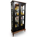 Ver imagem 1 de Cristaleira 2 Portas 1 Gaveta C/ Led e Espelho - 60303el Mmj-lz Lz-preto/imbuia