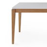 Mesa de Jantar Quadrada Carina Madeira Maciça Tampo com Vidro:peroba / Off White/135x135cm - 3