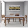 Mesa de Jantar Quadrada Carina Madeira Maciça Tampo com Vidro:peroba / Off White/135x135cm - 4