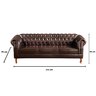 Conjunto Sofá Chesterfield 3 Lugares + 2 Poltronas Dom Pedro - Couríssimo Café - 7