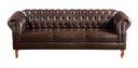 Ver imagem 4 de Conjunto Sofá Chesterfield 3 Lugares + 2 Poltronas Dom Pedro - Couríssimo Café
