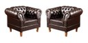 Ver imagem 2 de Conjunto Sofá Chesterfield 3 Lugares + 2 Poltronas Dom Pedro - Couríssimo Café
