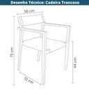 Ver imagem 2 de Cadeira Empilhável Trancoso Rivatti em Aluminio Assento em Trama de Corda Náutica Amêndoa