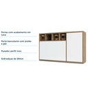 Ver imagem 5 de Armário Aéreo 120 Cm 1 Porta de Abrir 1 Porta Basculante e Nicho Superior Mel Luciane Móveis