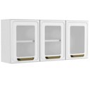 Ver imagem 1 de Armário de Cozinha Modulado Bella C/ 3 Portas C/ Vidro 120cm Branco - Bertolini