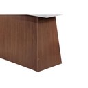Ver imagem 4 de Mesa para Cozinha Luna + Tampo Madeirado Vidro Reto 180x90cm Imbuia/off White - Rufato