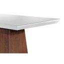 Ver imagem 5 de Mesa para Cozinha Luna + Tampo Madeirado Vidro Reto 180x90cm Imbuia/off White - Rufato