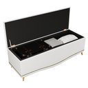Ver imagem 3 de Cabeceira Cama Box Casal 140cm Com Calçadeira Baú Imperial J02 Corano Branco - Mpozenato