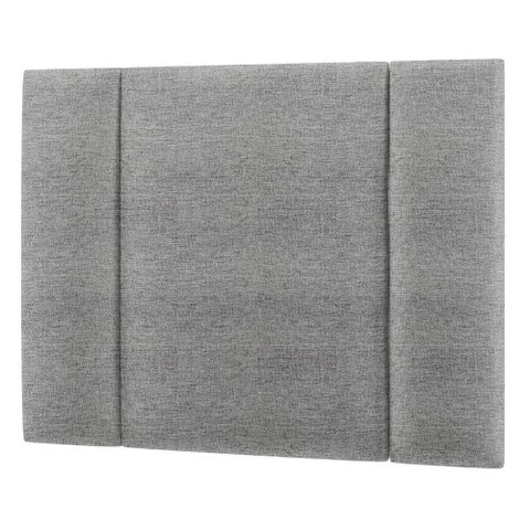 Cabeceira Estofada Iluminação Led Stella Cama Solteiro 90 Cm Linho Cinza