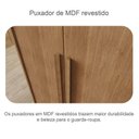 Ver imagem 5 de Guarda Roupa Casal Ripado Bragança e Cômoda Seul Cumaru 23 - Novo Horizonte
