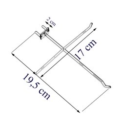 Kit 50 Ganchos Expositor De Óculos Dois Pinos Em Acrílico - 3 Kit 50 Ganchos Expositor De Óculos Dois Pinos Em Acrílico - 3