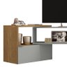 Rack Extensível Canto Inovatta para TV até 65” Freijó/Concreto - PR Móveis - 3