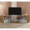 Rack Extensível Canto Inovatta para TV até 65” Freijó/Concreto - PR Móveis - 2