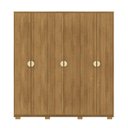 Ver imagem 7 de Guarda Roupa Casal 6 Portas 4 Gavetas Noronha - Nature