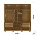 Ver imagem 2 de Guarda Roupa Casal 6 Portas 4 Gavetas Noronha - Nature