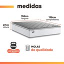 Ver imagem 3 de Colchão Casal Queen Molas com Pillow Max Force Branco/Cinza Inducol
