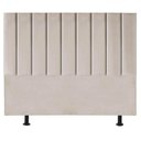 Ver imagem 1 de Cabeceira Estofada Cama Casal Queen Size 160 Cm Mavie Veludo Bege