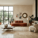 Ver imagem 6 de Sofá Tóquio Puff Orgânico Bouclé 200cm com 3 Almofadas Design Curvo Luxo para Sala e Recepção:Terrac