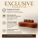 Ver imagem 5 de Sofá Tóquio Puff Orgânico Bouclé 200cm com 3 Almofadas Design Curvo Luxo para Sala e Recepção:Terrac