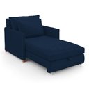 Ver imagem 2 de Poltrona Retrátil Cama Solteiro 2 em 1 Zia Confortável e Funcional Veludo Azul Marinho - Desk Design