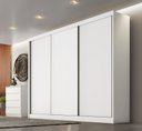 Ver imagem 2 de Guarda Roupa Casal 3 Portas 6 Gavetas - Arezzo Plus-branco - Móveis Novo Horizonte