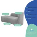 Ver imagem 4 de Kit Divã Recamier Orgânico França 220cm Lado Esquerdo e 2 Poltronas Amore Linho