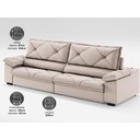 Ver imagem 5 de Sofá com Carregador Usb e Molas no Assento Retrátil Reclinável Nice 2,50m Velosuede - Netsofas