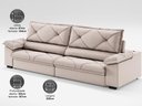 Ver imagem 5 de Sofá com Carregador Usb e Molas no Assento Retrátil Reclinável Nice 2,50m Velosuede - Netsofas