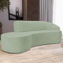 Ver imagem 7 de Sofá 3 Lugares Curvo Living Firenze Direito D02 Linho Verde 180cm D-477 - Lyam