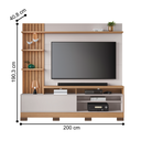 Ver imagem 2 de Home Ripado Tvs 65" e 8 Pés Cia Freijó Off White