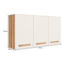 Ver imagem 4 de Armário Aéreo Intenza 120cm 3 Portas Freijó/off White Cristal - Nicioli