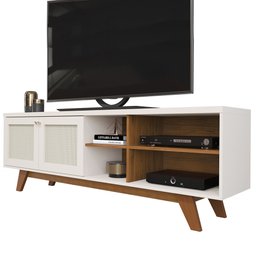 Rack Bancada Para Tv Até 60 Polegadas 2 Portas Sara D04 Freijó/Off White - Mpozenato - 9