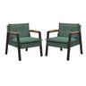 Conjunto de 2 Poltronas Fortaleza Industrial Veludo Verde - 1