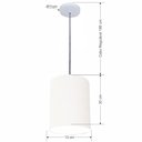 Ver imagem 2 de Lustre Luminária Pendente Vivare Free Lux Pe-4102br Cúpula em Tecido 13x30cm