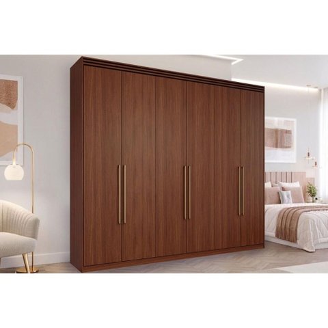 Guarda Roupa Casal 6 Portas Aurora Jequitiba Panan