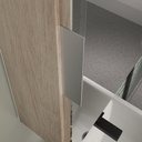 Ver imagem 4 de Conjunto Gabinete Banheiro Nivus 60cm (armário + Cuba + Espelheira) Madeirado / Cinza