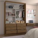 Ver imagem 2 de Guarda-Roupa Infantil Cameron 2 Portas de Correr 6 Gavetas com Espelho - Panorama Móveis