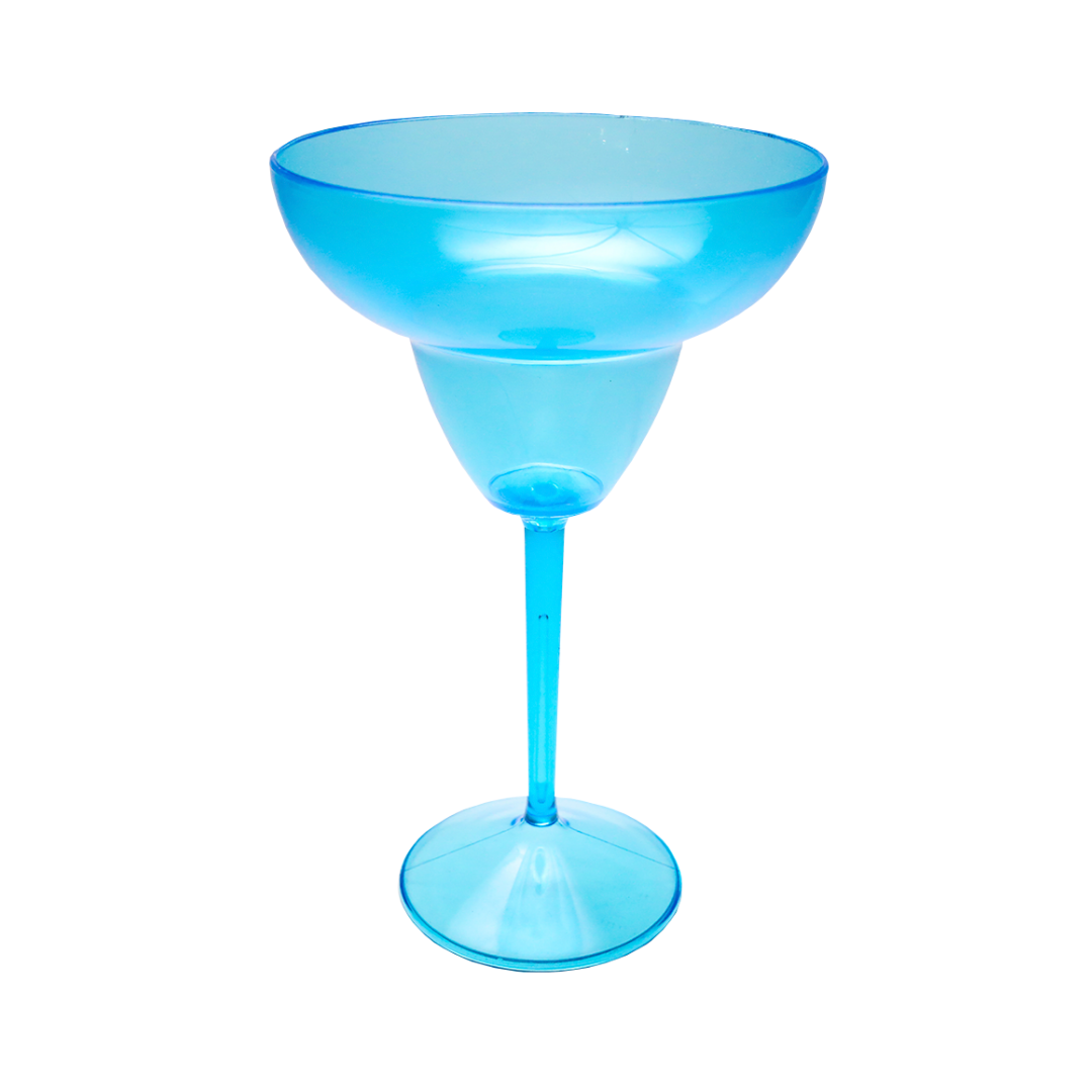 6 Taças de Margarita Acrílico Colorido 350 ML: Azul Bebe