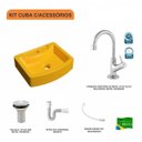 Ver imagem 3 de Kit Cuba Rt41 com Torneira 1198 Metal e Válvula 1 Polegada e Sifão Pvc e Flexível Compace