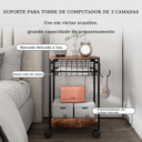 Ver imagem 4 de Carrinho Organizador Multiuso com Rodinhas para Escritório e Quarto Industrial