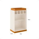 Ver imagem 3 de Aparador Bar Retrô Bandeja de Mdf Adega 4 Garrafas Astúrias:off-cedro