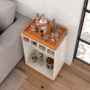 Ver imagem 6 de Aparador Bar Retrô Bandeja de Mdf Adega 4 Garrafas Astúrias:off-cedro