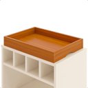 Ver imagem 5 de Aparador Bar Retrô Bandeja de Mdf Adega 4 Garrafas Astúrias:off-cedro