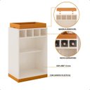 Ver imagem 7 de Aparador Bar Retrô Bandeja de Mdf Adega 4 Garrafas Astúrias:off-cedro