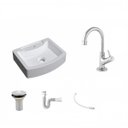 Ver imagem 2 de Kit Cuba Rt41 com Torneira 1198 Metal e Válvula 1 Polegada e Sifão Pvc e Flexível Compace