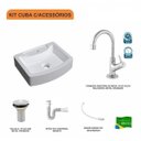 Ver imagem 3 de Kit Cuba Rt41 com Torneira 1198 Metal e Válvula 1 Polegada e Sifão Pvc e Flexível Compace