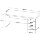 Ver imagem 4 de Mesa Tamburato com Gavetas Ii Ld - Carvalho/branco 6213